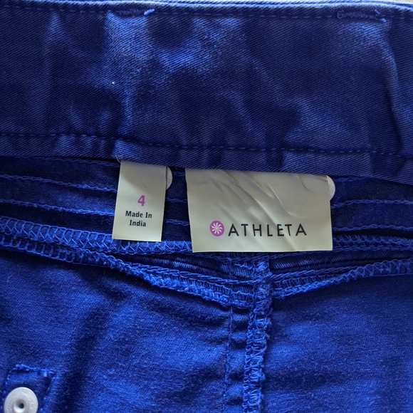 Athleta Blue Purple Denim Pencil Skirt Size 4 - Picture 6 of 8